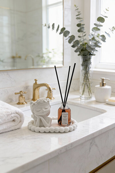 Fitruka Pudra Kokulu Oda Kokusu - Özel Tepsili Şık Tasarım