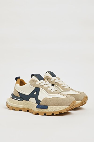 Faruk balkanas Oswin Model Imported Sole Combination Leather Sneaker Shoes