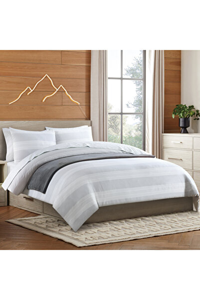 Bee Home Herringbone Dark Grey | 8-Piece Single Duvet Set