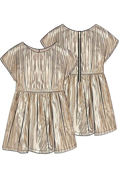 Minoti فستان ذهبي للفتيات الصغيرات