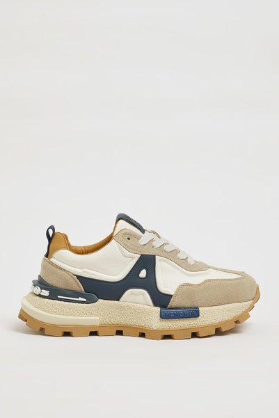 Faruk balkanas Oswin Model İthal Taban Kombinasyonlu Deri Sneaker Ayakkabı