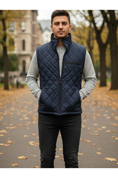 LUSSOLİFE Regular Cut Quilted Inflatable Fleece Dad Vest