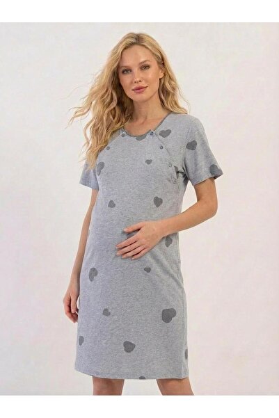 cotonhause Cămașă de noapte pentru femei, cu mânecă scurtă, pentru alăptare, ...