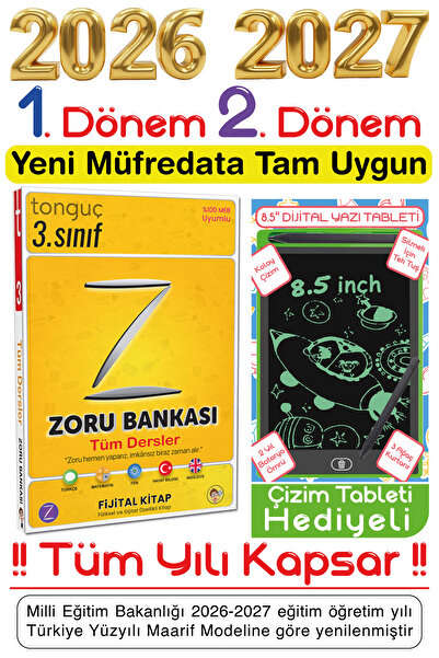 Tonguç Yayınları Tonguç 3. Sınıf Tüm Dersler Soru & Zoru Bankası Tüm Yılı Kap...