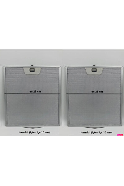 EHLA Filtre BOSCH 25x30 Cm TIRNAKLI Arçelik Ankastre Davlumbaz Alüminyum Yağ ...