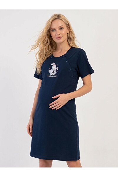 cotonhause Cămașă de noapte pentru femei, cu mânecă scurtă, pentru alăptare, ...