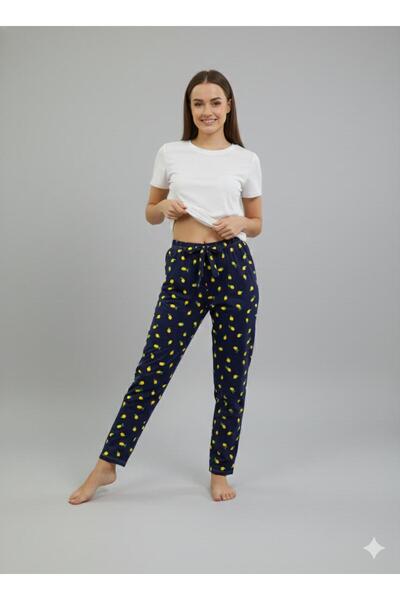 Gizem iç giyim Patterned Soft Velvet Pajama Single Bottom