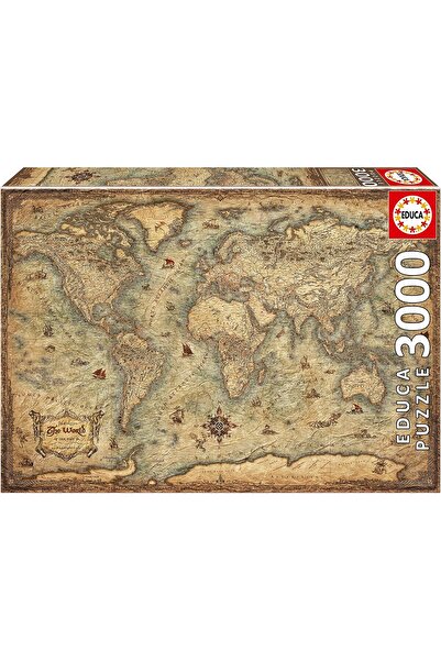 EDUCA 3000 Piece Jigsaw Puzzle - World Map