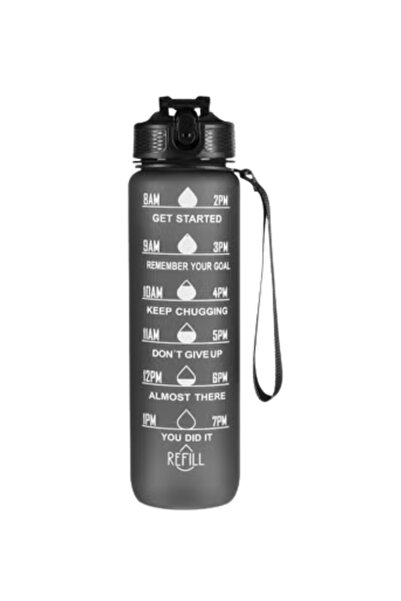 BULLGA Portable, leak-proof, BPA-free water bottle with motivational time mar...