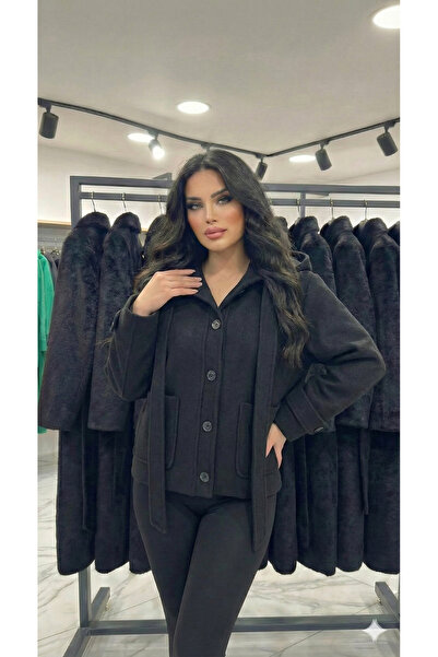 ribana Black Hooded New Season Lined Premium Quality Comfortable Fit Women's ...