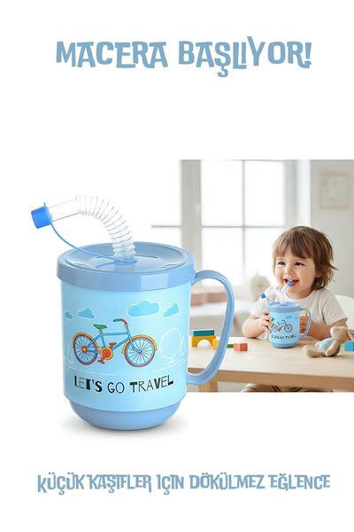 Transformacion Premium Pipetli Çocuk Bardağı 350 ml -Alıştırma Bardağı ve Sul...