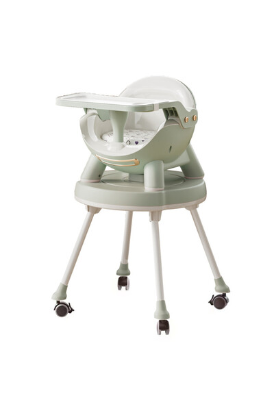 Baby love كرسي طعام للأطفال مزود بخاصية الصوت، لون أخضر، 33-616-G