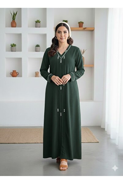 Generic Royal women's jalabiya embroidered with hand beads - soft fabric and ...