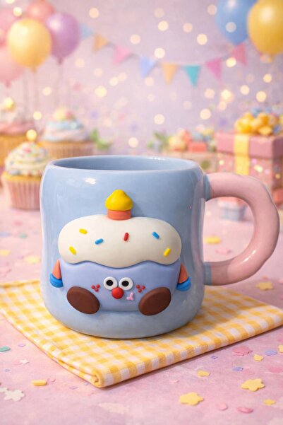 matheon Mıknatıslı Cupcake Figürlü Seramik Kupa Bardak – 3D Sök-Tak Magnet, M...
