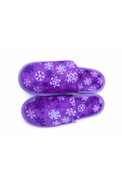 ZÜMHA Snowflake Patterned Women's House Slippers Hospitality Dowry Winter Clo...