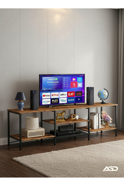 AGD Multi-Functional TV Stand with Open Design for Living Room, 180*40*52 cm