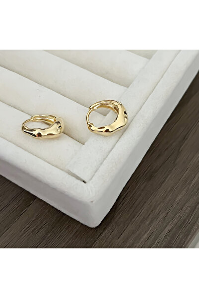 ATELİER GİZEM Xuping kararmaz 14k gold çelik halka küpe