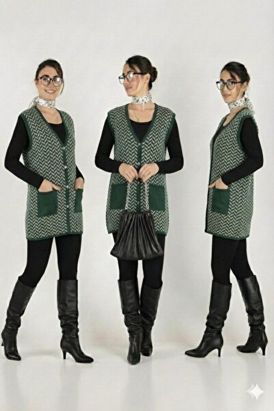 onno style woman Classic Knitted Buttoned Vest