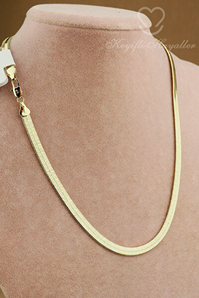 Keyifli Hayaller Xuping Kolye - Vip 5mm Xuping İtalyan Ezme Zincir 14K Gold 4...