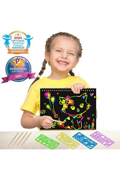 ZMLM Scratch Art Paper Gifts - 2 Piece Rainbow Pack for Kids