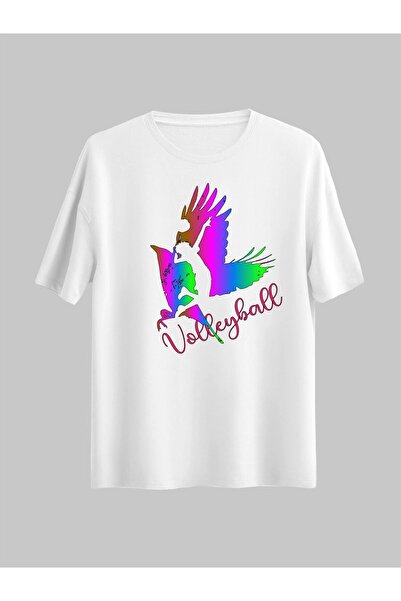 donamod Pasăre colorată Volei Jucător de volei / Sport / Atlet cadou / Tricou...