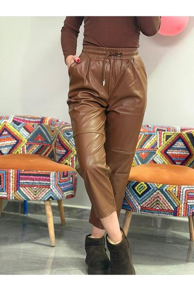 EYALÇIN Şardonlu Deri Pantolon