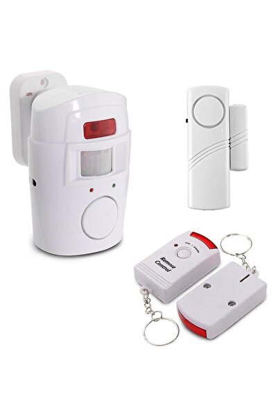 AyrStore Kapı Pencere Alarmı Hediyeli Kablosuz Hareket Dedektörlü Ev Alarm Si...