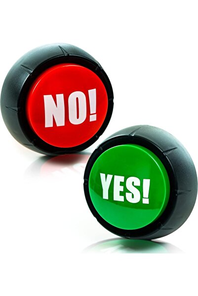 OASISGALORE Yes and No Button with Sound, Set of 2 Game Display Bells, Funny ...