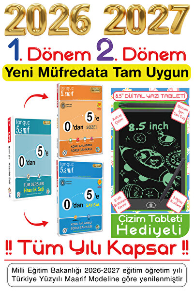 Tonguç Yayınları Tonguç 5. Sınıf 0'dan 5'e Tüm Derser Konu Anlatımlı Soru-Ban...