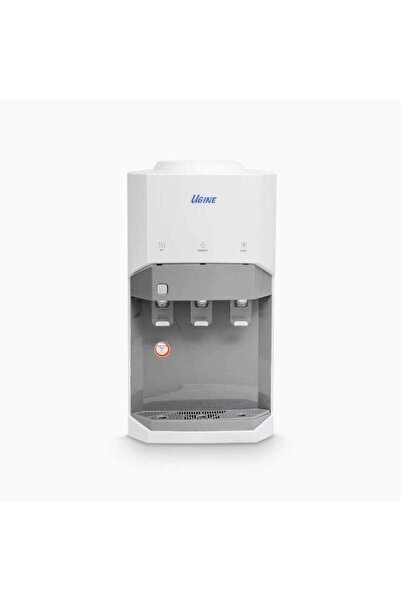 Ugine موزع مياه، طاولة، 3 صنابير، قفل أمان للأطفال، رمادي