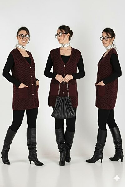 onno style woman Classic Knitted Buttoned Vest