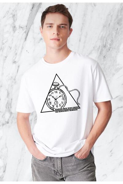 donamod Tricou obișnuit cu ceas pentru bărbați