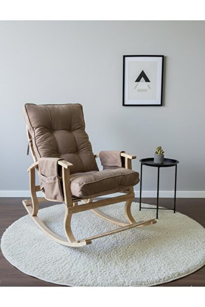 Er-ge Ticaret PADİŞAH AHŞAP SALLANAN SANDALYE, TV KOLTUĞU, EMZİRME KOLTUĞU, D...