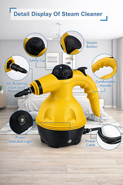 Generic Handheld Steam Cleaner 1000W with Multi Nozzle Accessories for Home C...