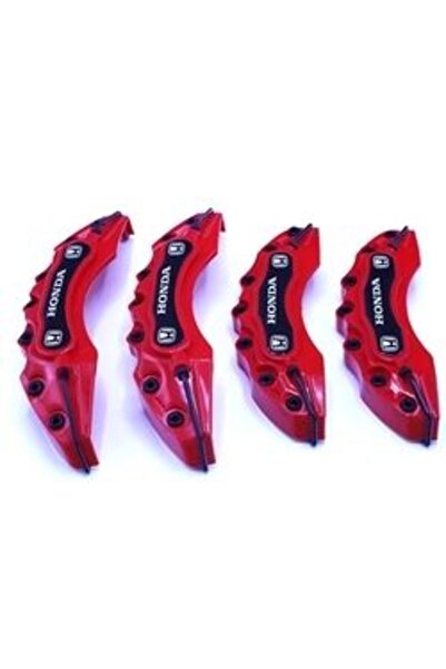 Genel Markalar Honda Logolu Uyumlu Yedek Parça Kaliper Kapağı Kırmızı 4 Parça