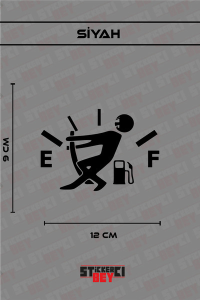 STİCKERCI BEY Guy Pulling a Gas Gauge Motorcycle Laptop Helmet Car Sticker De...