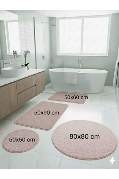 ALTUN CARPET Pano Plush Non-Slip Floor Mat Set, Consisting of 2-Piece + 3-Pie...