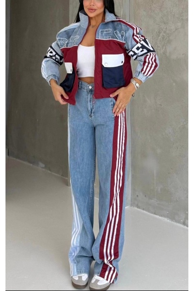 Veto Jeans Şeritli Kot Takım