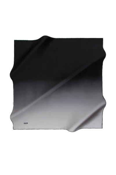 Aker Sura İpek Eşarp 7656701 - 311 Siyah Gri Degrade Desen