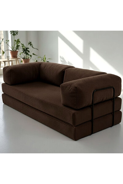 foamly İnci Fitilli Kadife Modüler Köşe Koltuk Kanepe Tamamen Sünger