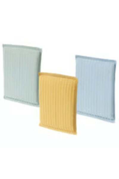 Generic إسفنجة تنظيف أطباق من 3 قطع، متعددة الألوان (أخضر/أزرق/أصفر)