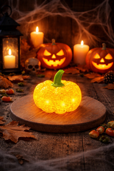 Store DEKORATİF PİLLİ BALKABAĞI PLASTİK GECE LAMBASI ÇOCUK ODASI AKSESUARI