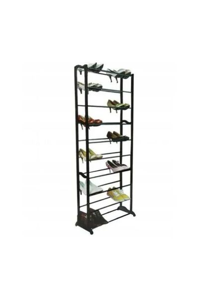 OEMG Shoe organizer, 10 levels, capacity 30 pairs, adjustable, black, 69x16x1...