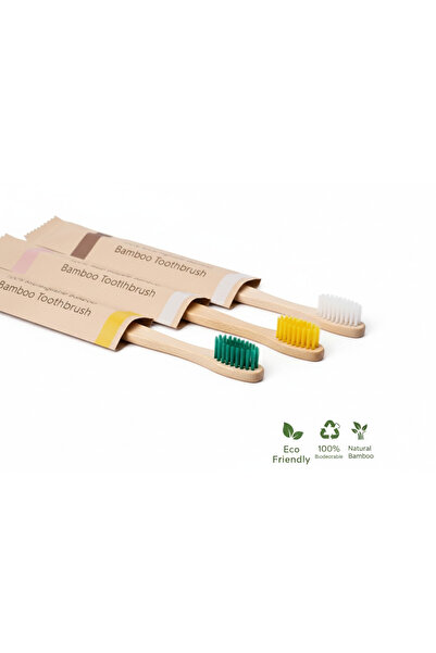Orivra 3 lü Paket Doğal Bambu Diş Fırçası