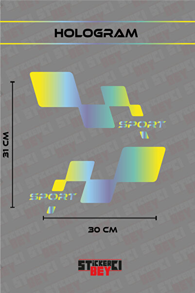 STİCKERCI BEY ملصق سيارة ودراجة نارية وكمبيوتر محمول بتصميم رياضي (قطع بالليزر)