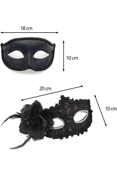 Generic Portalov Couple Masquerade Masks Set