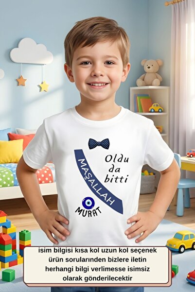 Personalized Name Written Circumcision T-Shirt - Done and Done Mashallah Printed Bow Tie