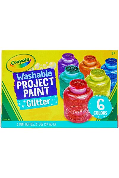 Crayola Washable Glitter Paint Set, 6 Count