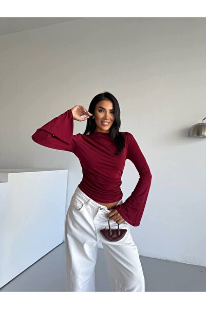 Freya Kadın Beyaz Drape Detaylı İspanyol Kol Sany Bluz