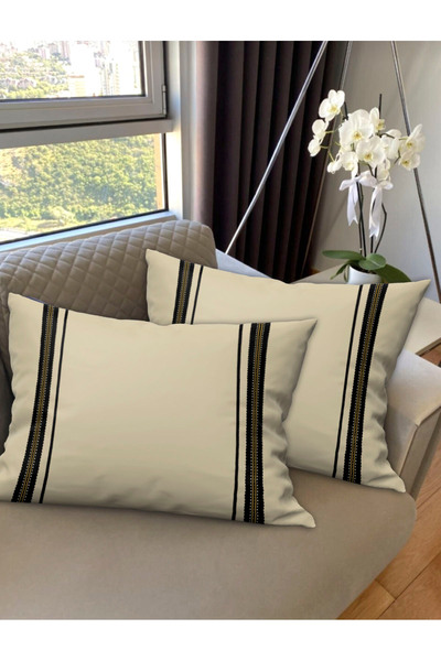 Ardizayn La Spezia (Beige) - Velvet Fabric 2-Piece Throw Pillow Cover 35X55Cm...